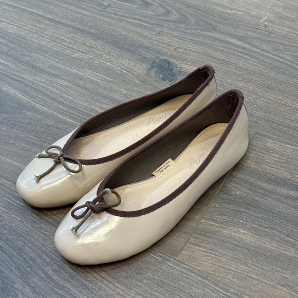 Japanese Leather Bow Ballerinas Woman Bow Knot Loafer Shoes Apricot Size US 6 - Picture 12 of 17